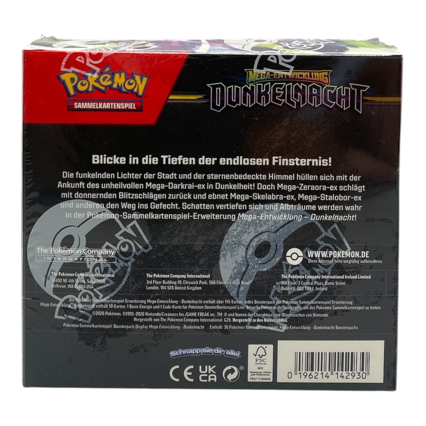 Pokemon Mega Entwicklung Dunkelnacht Display (deutsch)