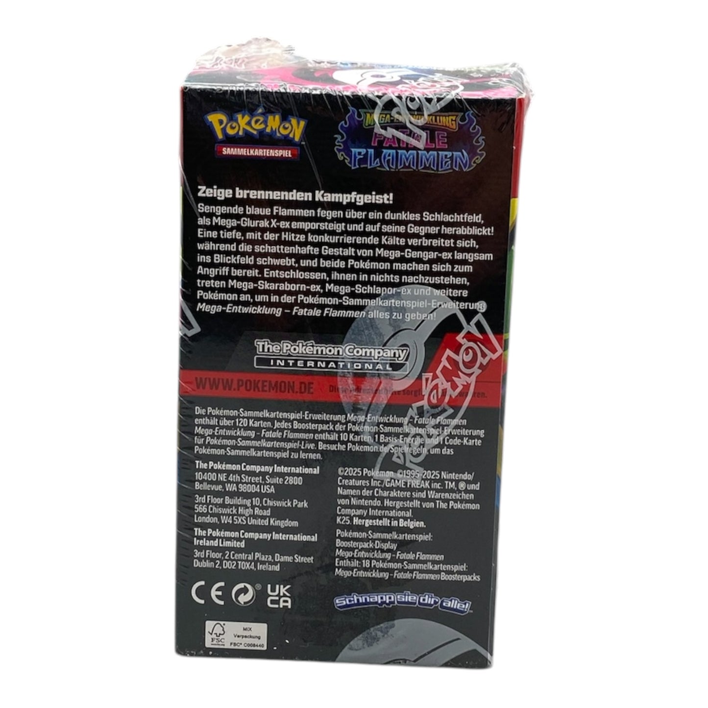 Pokémon Mega Entwicklung Fatale Flammen Display 18 Booster (deutsch)