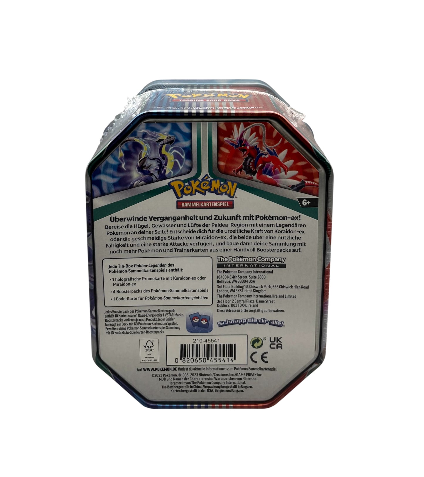 Pokemon Paldea Legends Tins: Miraidon EX Tin-Box (deutsch)