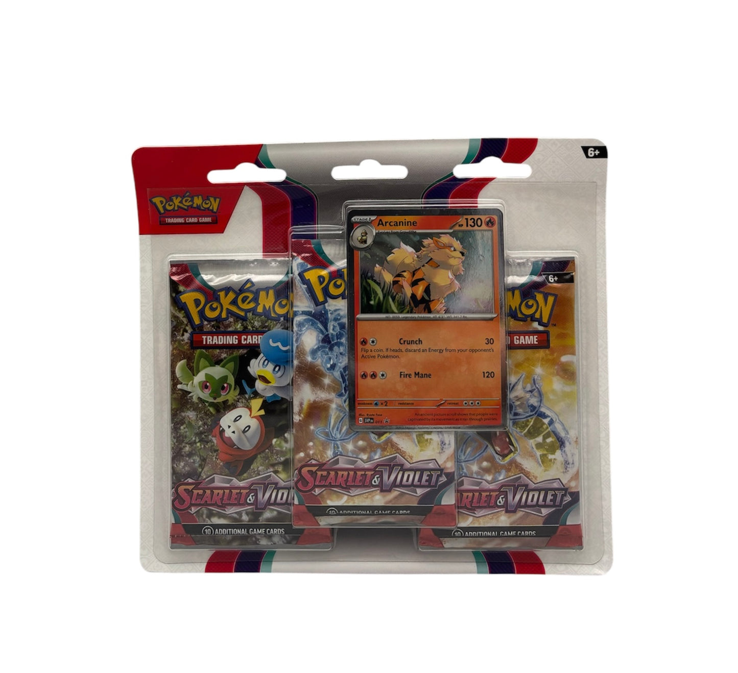 Pokemon Karmesin & Purpur S&V Base Arcanine 3-Pack Blister (englisch)