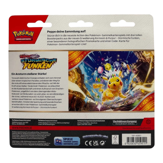 Pokemon Karmesin & Purpur Stürmische Funken Morlord 3-Pack Blister (deutsch)