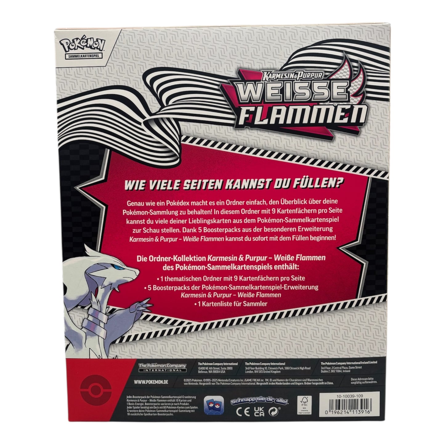 Pokemon Karmesin & Purpur Weisse Flammen Ordner Kollektion (deutsch)