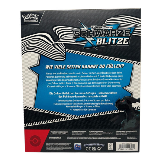 Pokemon Karmesin & Purpur Schwarze Blitze Ordner Kollektion (deutsch)