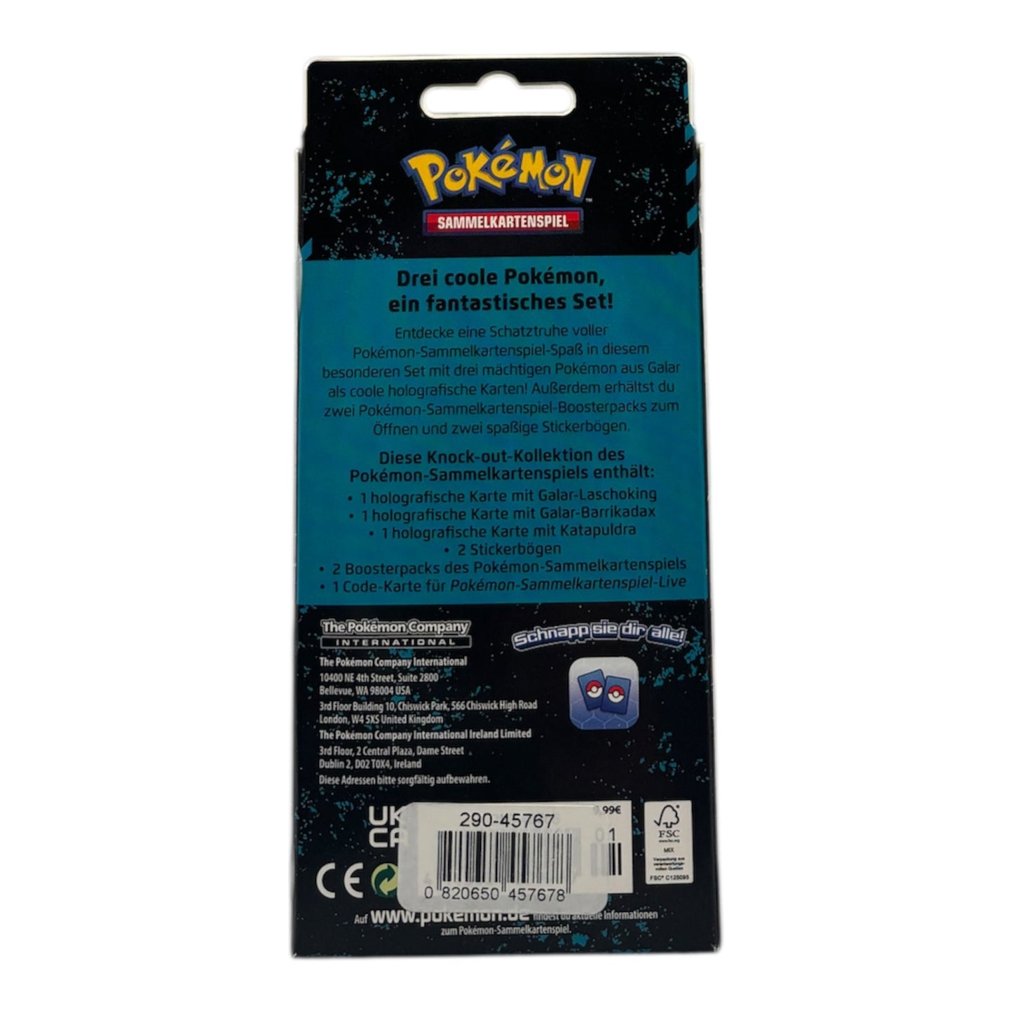 Pokemon Schwert & Schild Knock-Out Kollektion Galar-Laschoking (deutsch)