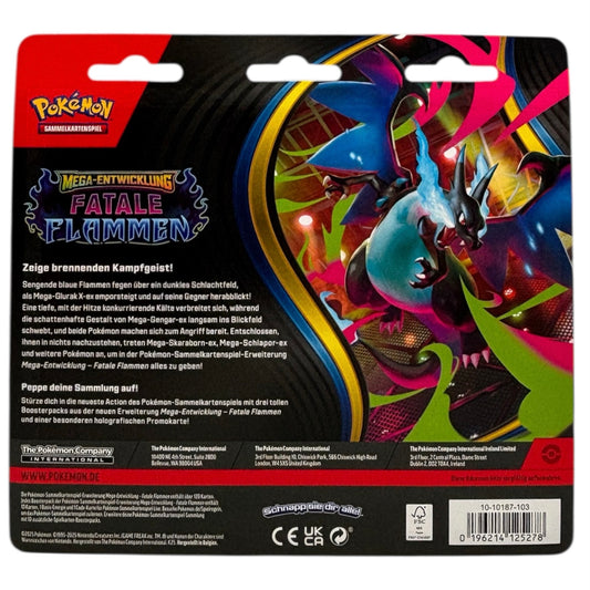 Pokemon Mega Entwicklung Fatale Flammen Snibunna 3-Pack Blister (deutsch)