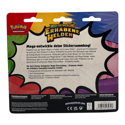 Pokemon Mega Entwicklung Erhabene Helden Tech-Sticker-Kollektion Nebulak(deutsch)