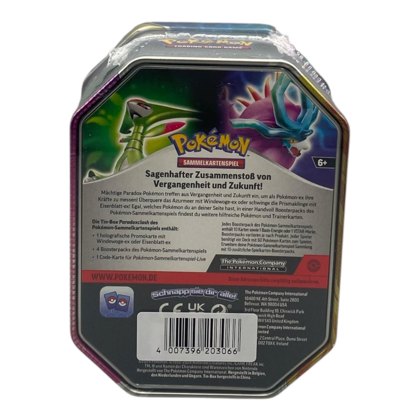 Pokemon Karmesin & Purpur Paradox Clash Tin Eisenblatt ex (deutsch)
