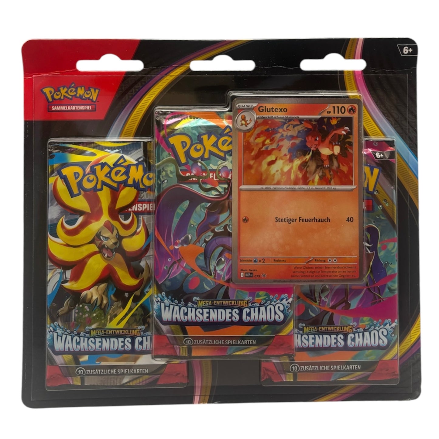 Pokemon Mega Entwicklung Wachsendes Chaos Glutexo 3-Pack Blister (deutsch)