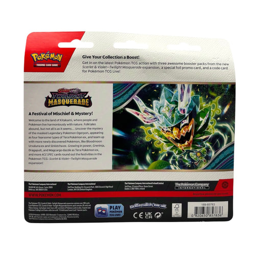 Pokemon Karmesin & Purpur Twilight Masquerade Revavroom 3-Pack Blister (englisch)