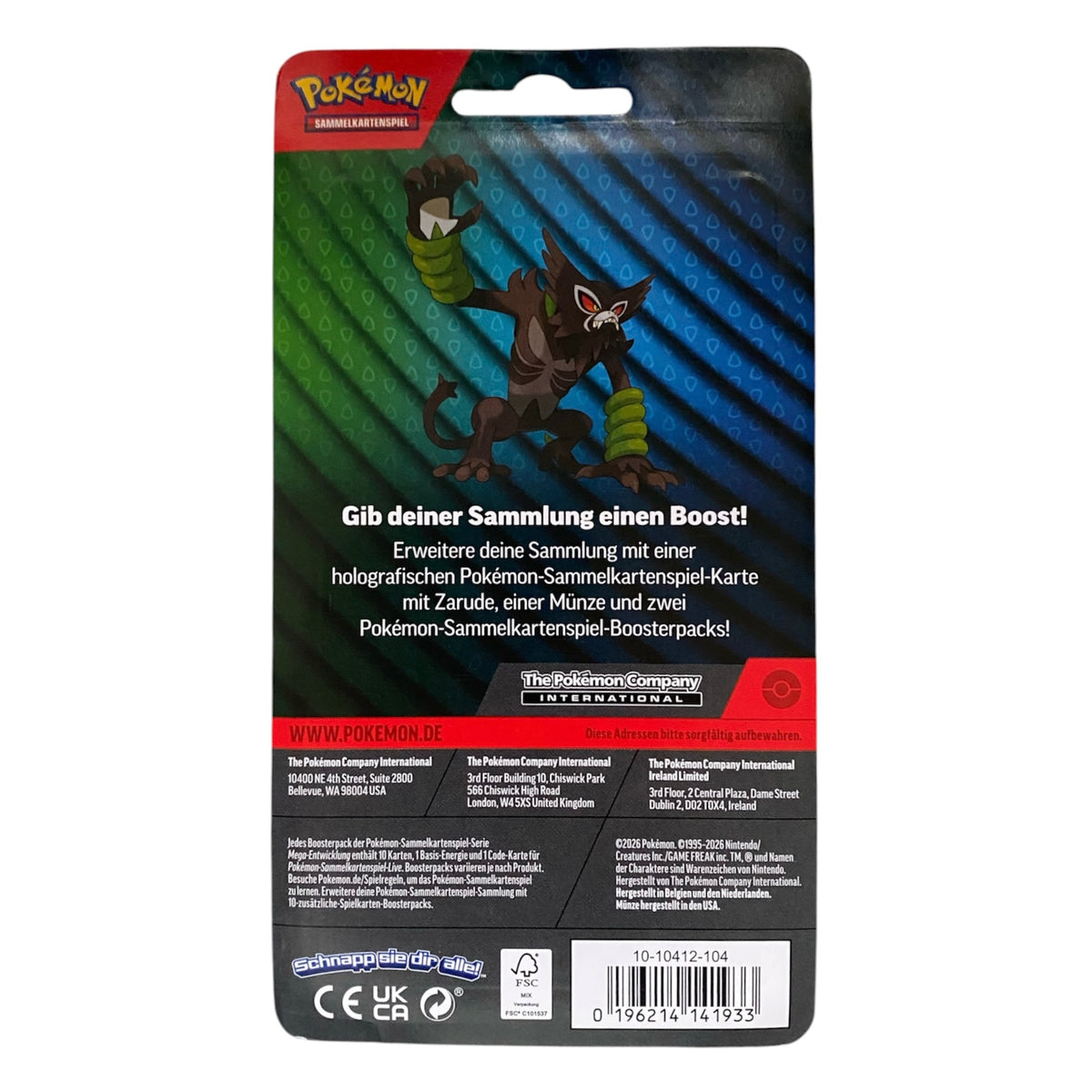 Pokemon Mega Entwicklung Zarude 2-Pack Blister (deutsch)