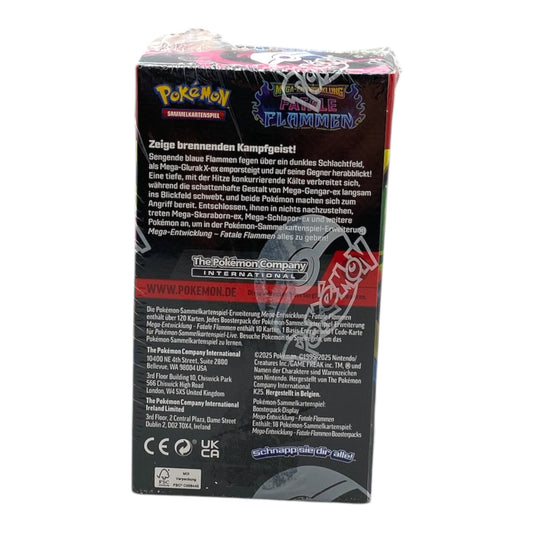 Pokémon Mega Entwicklung Fatale Flammen Display 18 Booster (deutsch)