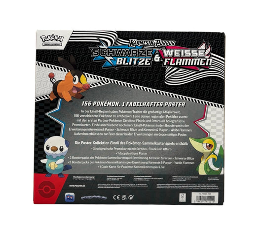 Pokemon Karmesin & Purpur Schwarze Blitze & Weiße Flammen Unova Poster Kollektion (deutsch)