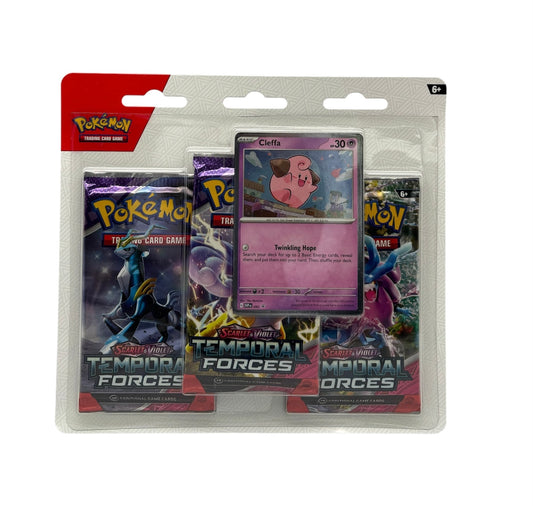 Pokemon Karmesin & Purpur Temporal Forces Cleffa 3-Pack Blister (englisch)