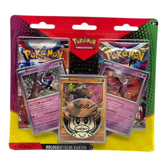 Pokemon Schwert & Schild/ Karmesin & Purpur Benesaru, Boninu & Beatori 2-Pack Blister (deutsch)