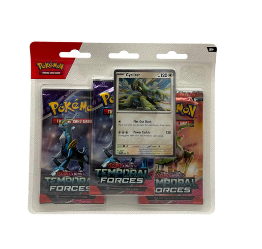 Pokemon Karmesin & Purpur Temporal Forces Cyclizar 3-Pack Blister (englisch)