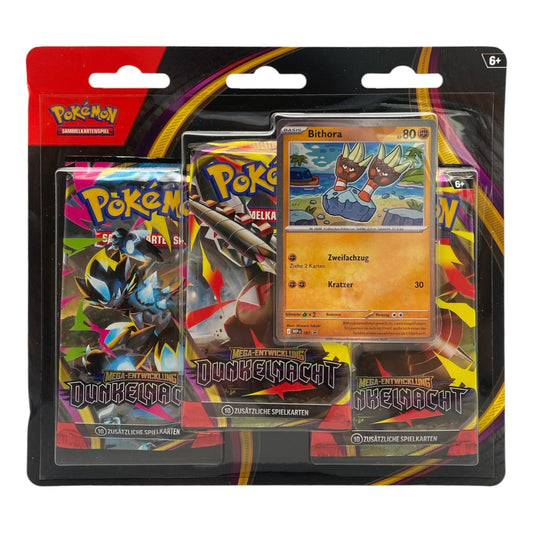 Pokemon Mega Entwicklung Dunkelnacht 3-Pack Blister (deutsch)