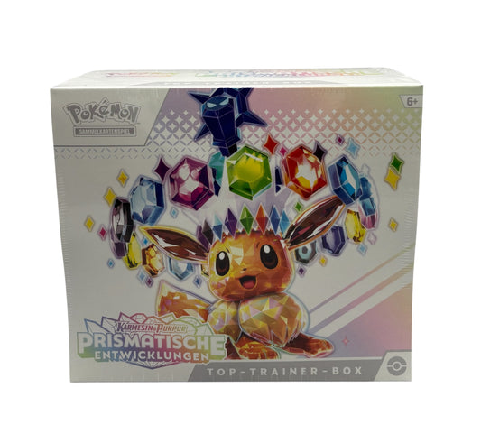 Pokemon Karmesin & Purpur Prismatische Entwicklungen Top-Trainer-Box (deutsch)