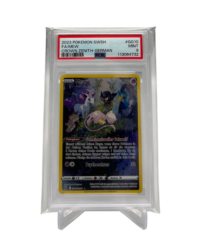 Pokemon Schwert & Schild Mew GG10 Zenit der Könige PSA9 (deutsch)