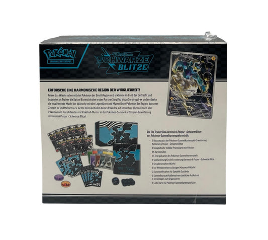 Pokemon Karmesin & Purpur Schwarze Blitze Top-Trainer-Box (deutsch)