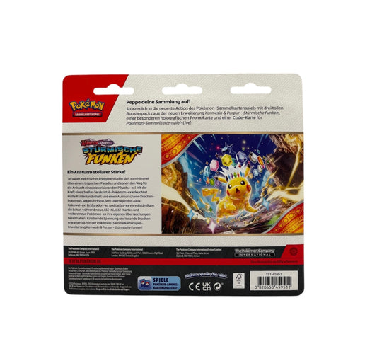 Pokemon Karmesin & Purpur Stürmische Funken Morlord 3-Pack Blister (deutsch)