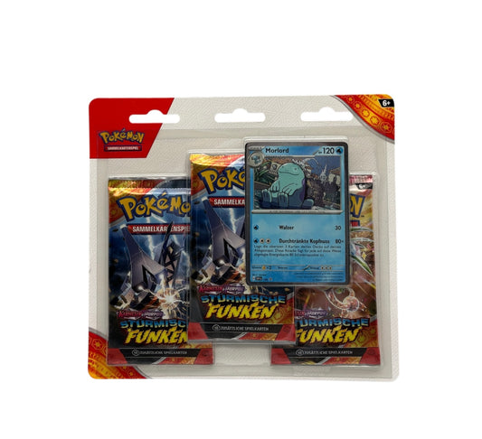 Pokemon Karmesin & Purpur Stürmische Funken Morlord 3-Pack Blister (deutsch)