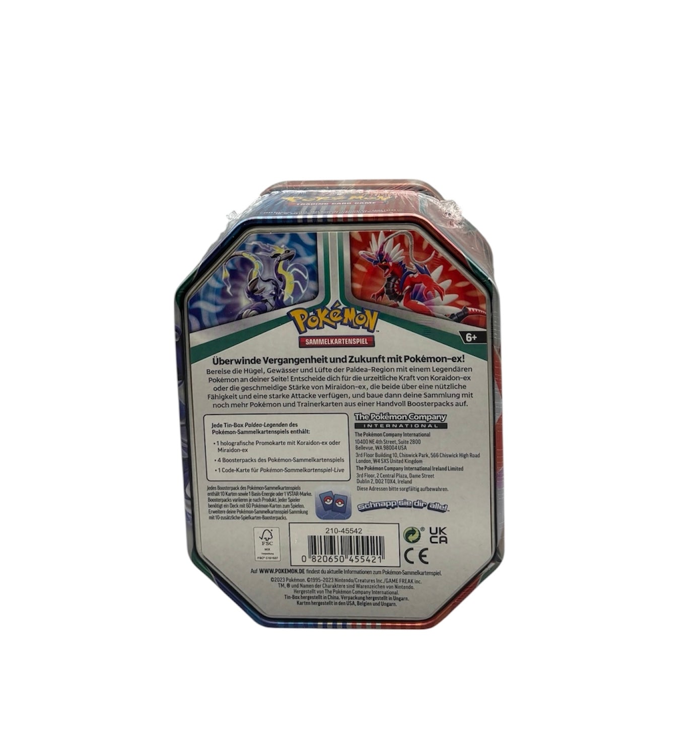 Pokemon Paldea Legends Tins: Koraidon EX Tin-Box (deutsch)