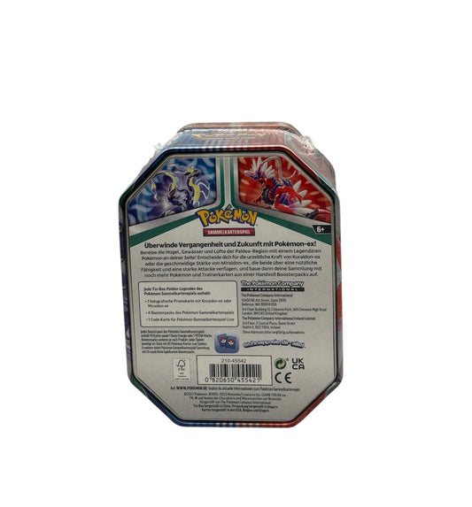 Pokemon Paldea Legends Tins: Koraidon EX Tin-Box (deutsch)
