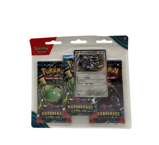 Pokemon Karmesin & Purpur Twilight Masquerade Revavroom 3-Pack Blister (englisch)