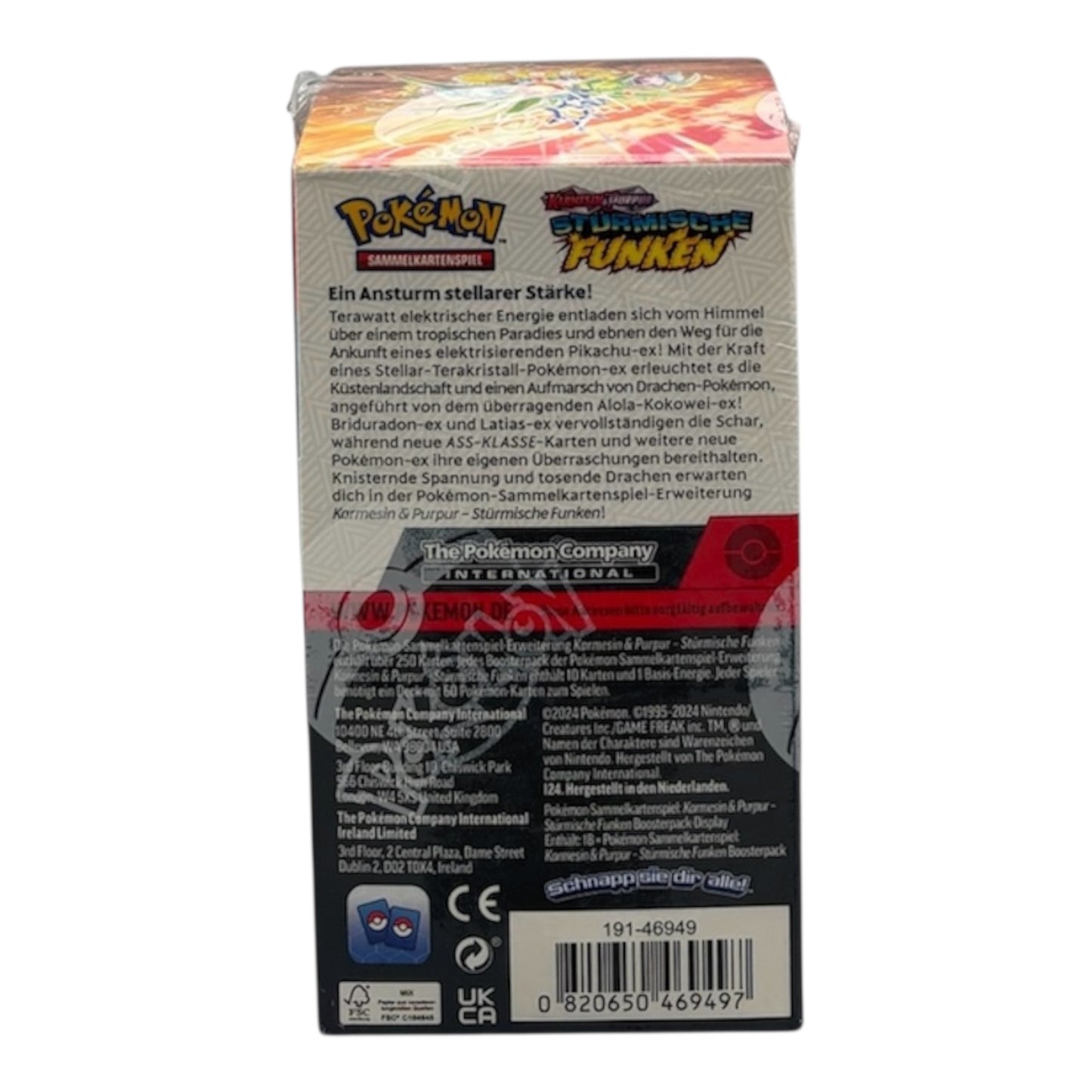 Pokemon Karmesin & Purpur Stürmische Funken Display 18 Booster (deutsch)