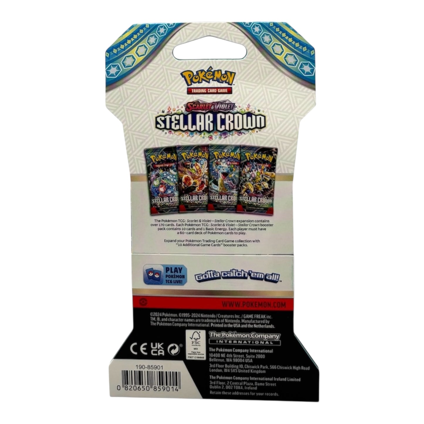 Pokemon Karmesin & Purpur Stellar Crown Sleeved Booster (englisch)