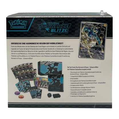 Pokemon Karmesin & Purpur Schwarze Blitze Top-Trainer-Box (deutsch)