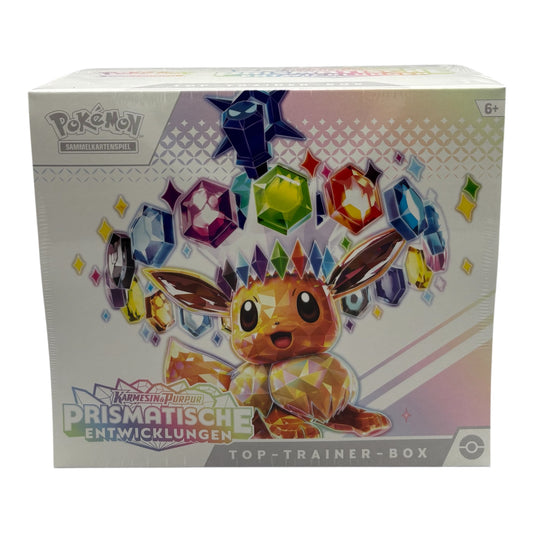 Pokemon Karmesin & Purpur Prismatische Entwicklungen Top-Trainer-Box (deutsch)