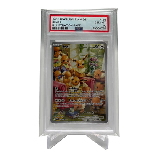 Pokemon Karmesin & Purpur Evoli 188 Maskerade im Zwielicht PSA10 (deutsch)