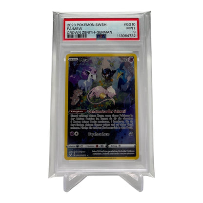 Pokemon Schwert & Schild Mew GG10 Zenit der Könige PSA9 (deutsch)