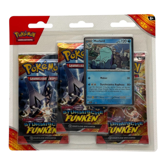 Pokemon Karmesin & Purpur Stürmische Funken Morlord 3-Pack Blister (deutsch)