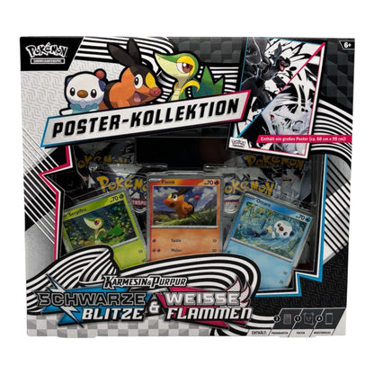 Pokemon Karmesin & Purpur Schwarze Blitze & Weiße Flammen Unova Poster Kollektion (deutsch)