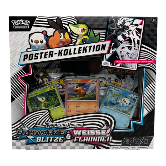 Pokemon Karmesin & Purpur Schwarze Blitze & Weiße Flammen Unova Poster Kollektion (deutsch)
