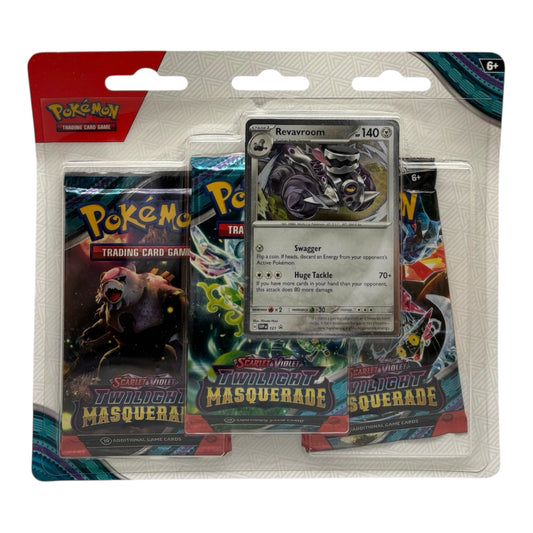 Pokemon Karmesin & Purpur Twilight Masquerade Revavroom 3-Pack Blister (englisch)