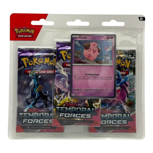 Pokemon Karmesin & Purpur Temporal Forces Cleffa 3-Pack Blister (englisch)