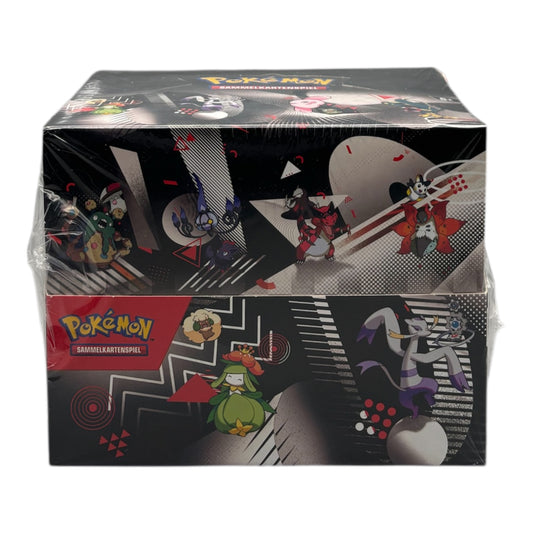 Pokemon Karmesin & Purpur Schwarze Blitze & Weisse Flammen Unova Mini Tin Display (deutsch)