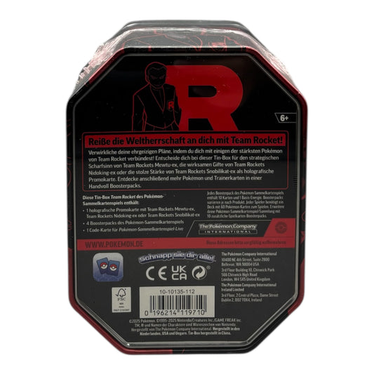 Pokemon Karmesin & Purpur Team Rocket EX Snobilikat Tin-Box (deutsch)