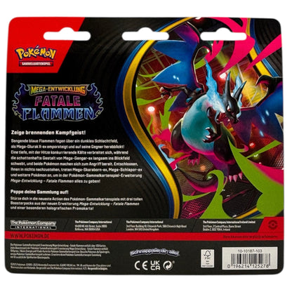 Pokemon Mega Entwicklung Fatale Flammen Snibunna 3-Pack Blister (deutsch)