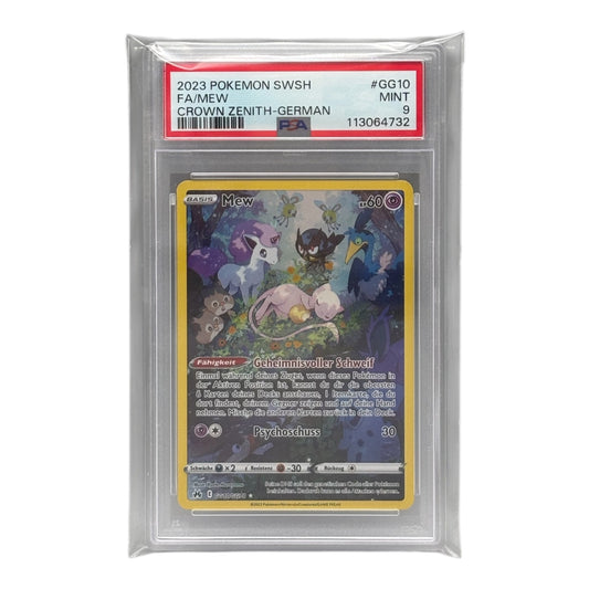 Pokemon Schwert & Schild Mew GG10 Zenit der Könige PSA9 (deutsch)