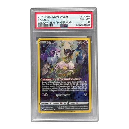 Pokemon Schwert & Schild Mew GG10 Zenit der Könige PSA8 (deutsch)