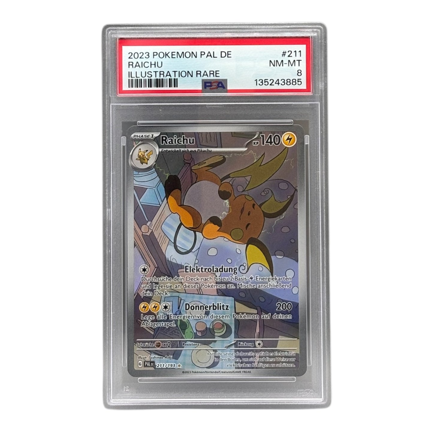 Pokemon Karmesin & Purpur Raichu #211 Entwicklungen in Paldea PSA8 (deutsch)