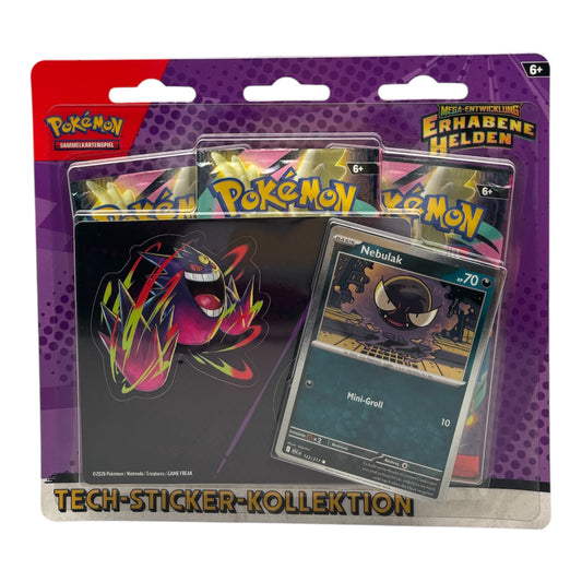 Pokemon Mega Entwicklung Erhabene Helden Tech-Sticker-Kollektion Nebulak(deutsch)