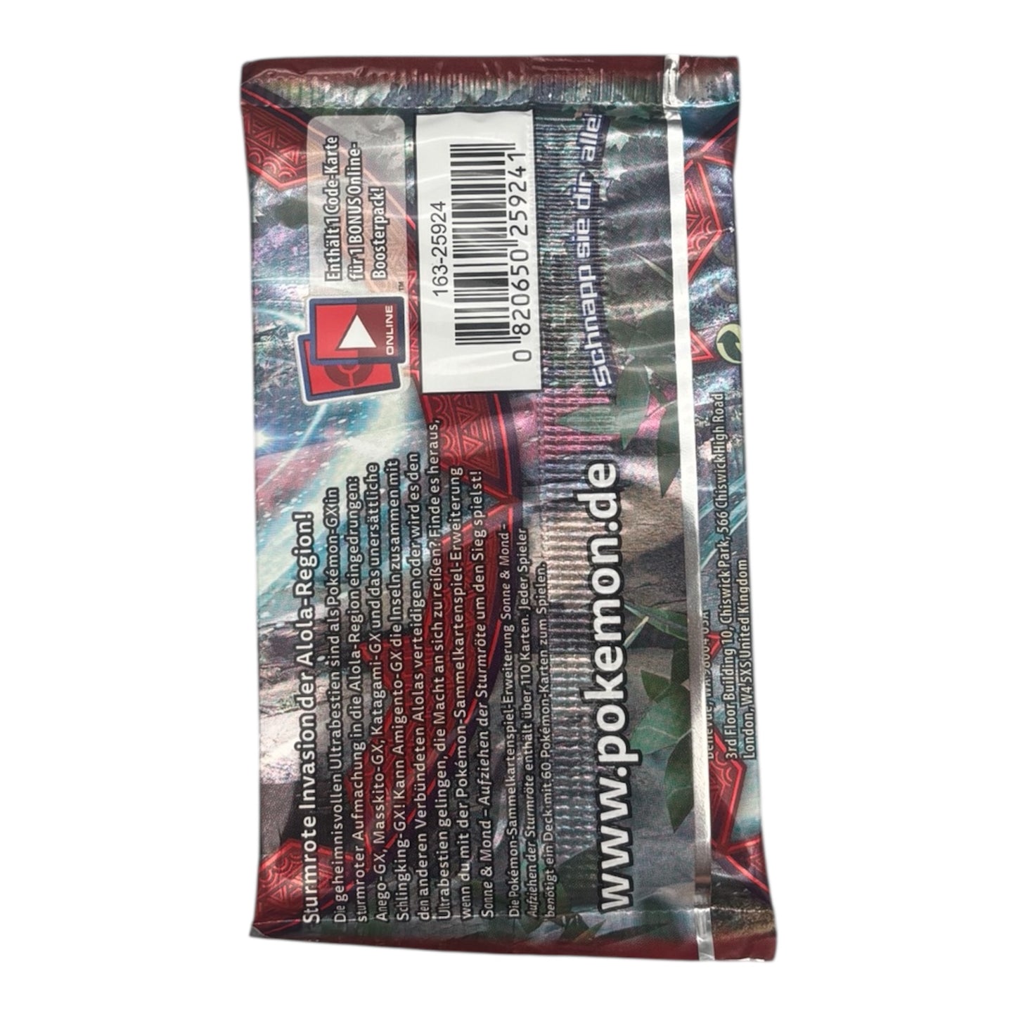 Pokemon Sonne & Mond Aufziehen der Stürmröte Booster (deutsch)