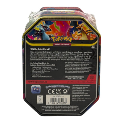 Pokemon Mega Entwicklung/Karmesin Purpur Mega Glurak ex Y Tin-Box (deutsch)