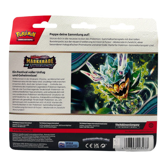 Pokemon Karmesin & Purpur Maskerade im Zwielicht Relaxo 3-Pack Blister (deutsch)