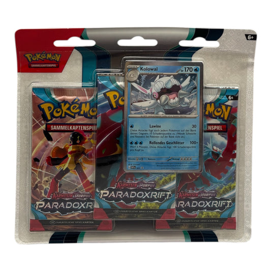 Pokemon Karmesin &amp; Purpur Paradoxrift Kolowal 3-Pack Blister